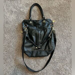 Steve Madden Black Crossbody Bag with Gold Details